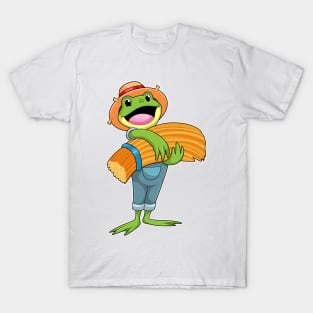 Frog as Farmer with Straw T-Shirt